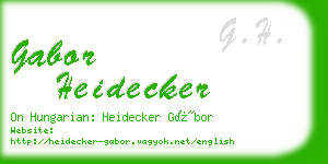 gabor heidecker business card